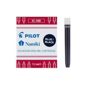 Refil Para Caneta Tinteiro Pilot Ic-100 Azul Escuro C/12