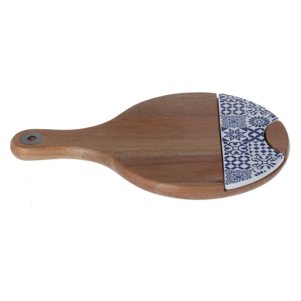 Tábua De Bambu Com Cerâmica