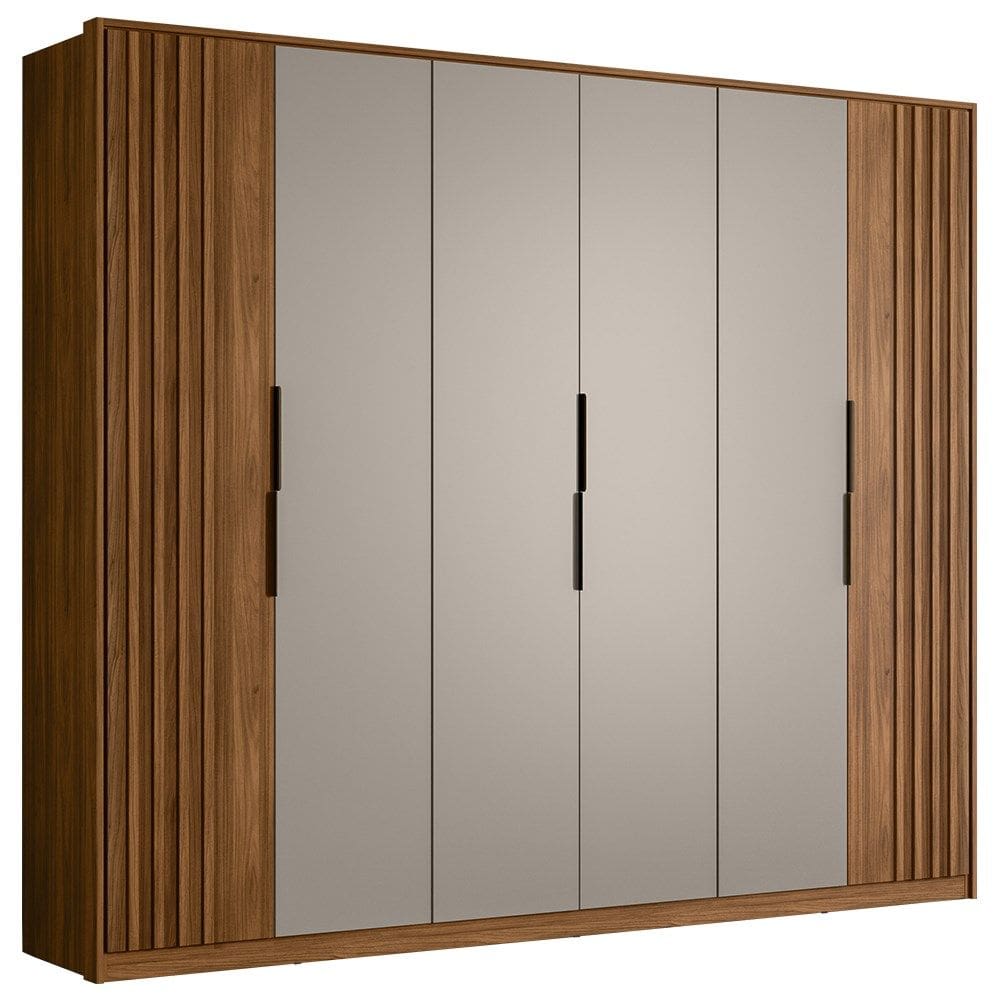 Guarda Roupa Casal 6 PT 6 GAV D66210K Nogueira Nude Prime Tx Demartez