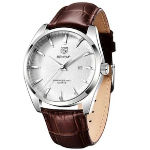 Relógio De Quartzo Masculino Design Classico Esportivo à Prova D\` água Marrom