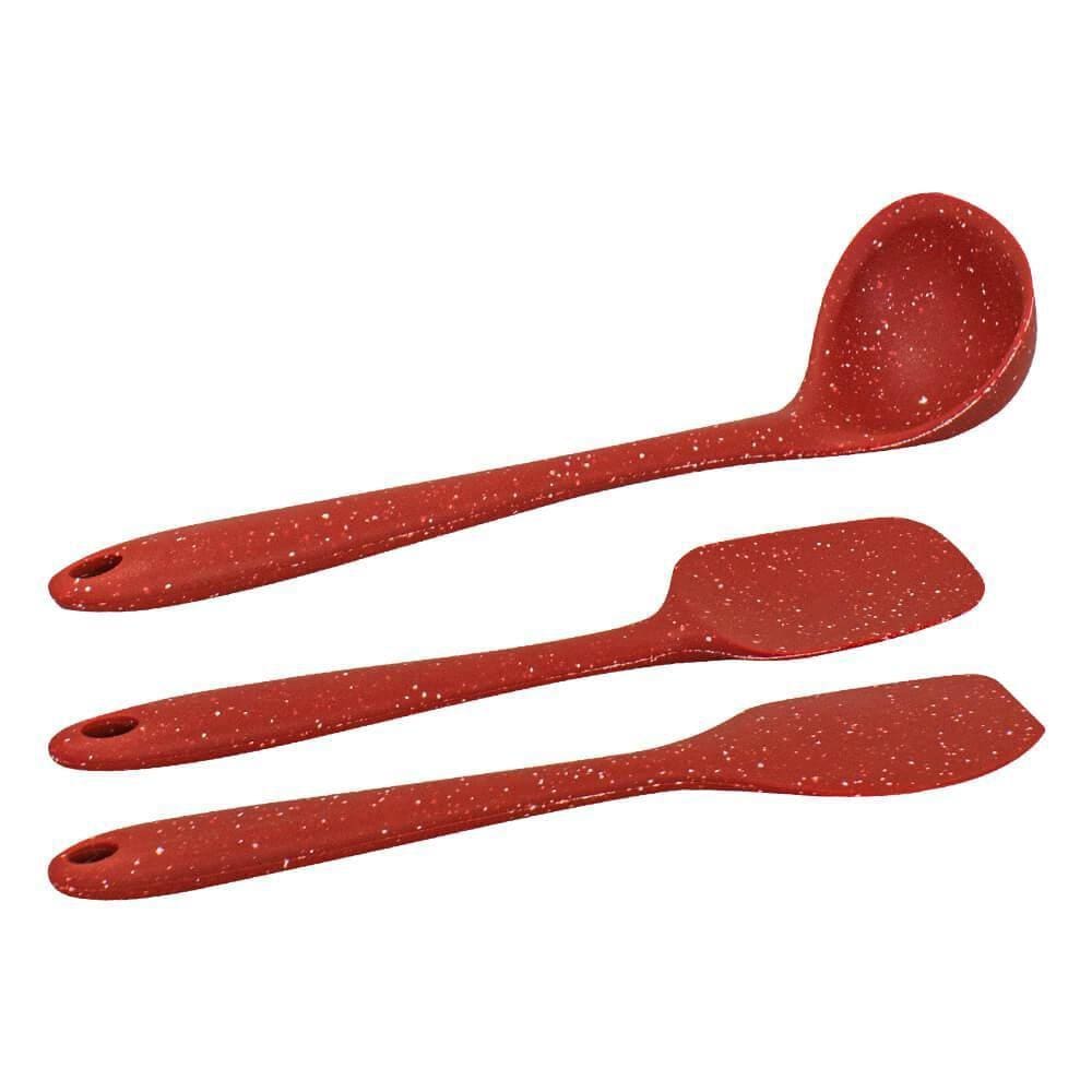 Jogo de Utensílios de Silicone Vermelho Select Premium 3 peças - Brinox