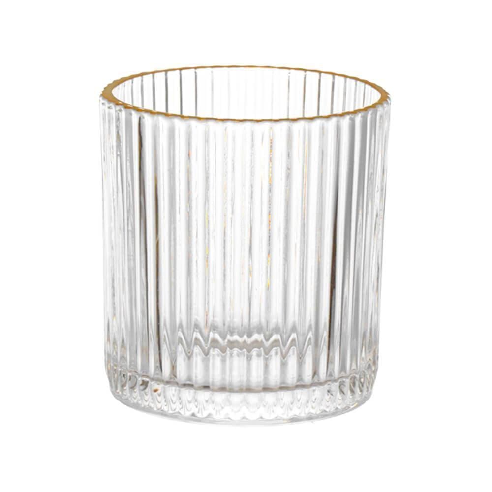 Copo de Vidro Graffiato Fio de Ouro  320ml 1 peça - Hauskraft