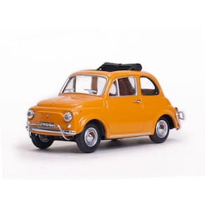 Miniatura Fiat 500L Giallo Positano 1968 Escala 1/43 Laranja