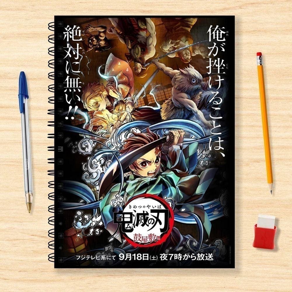 Caderno Universitário Anime Demon Slayer Com matéria