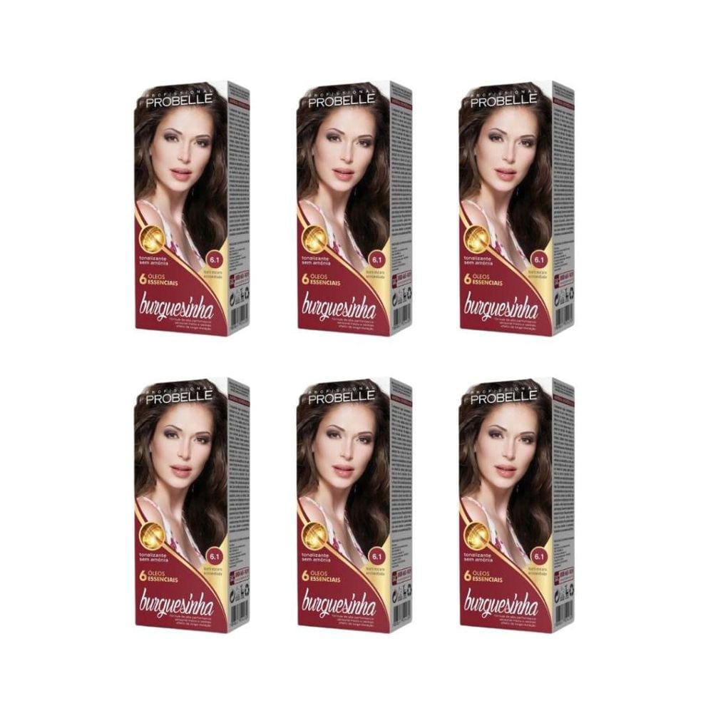 Coloraçao Probelle Burguesinha 6.1 Louro Esc Acinz-Kit C/6Un