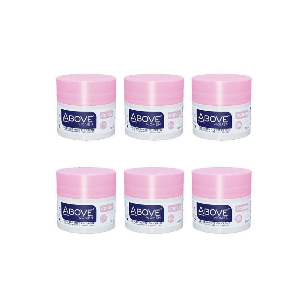 Desodorante Creme Above Candy 50G-Kit C/6Un