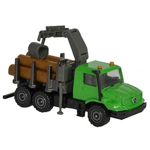Miniatura Majorette Farm Mercedes Benz Zetros 1/64 Caminhão de Toras