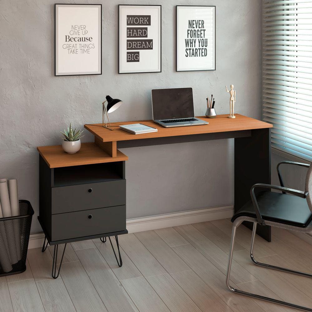 Escrivaninha Plus - Freijó/Preto 6088