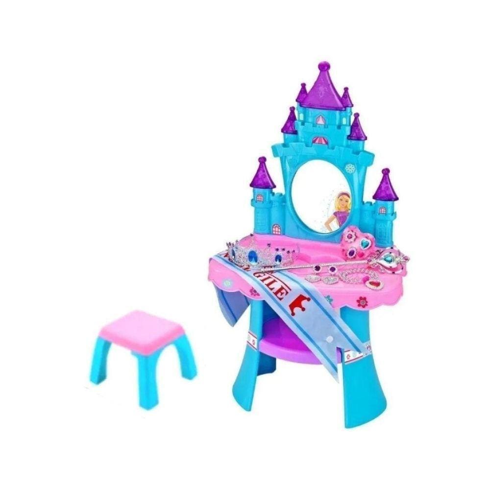 Penteadeira Musical Castelo Princesa Banquinho Baby Style