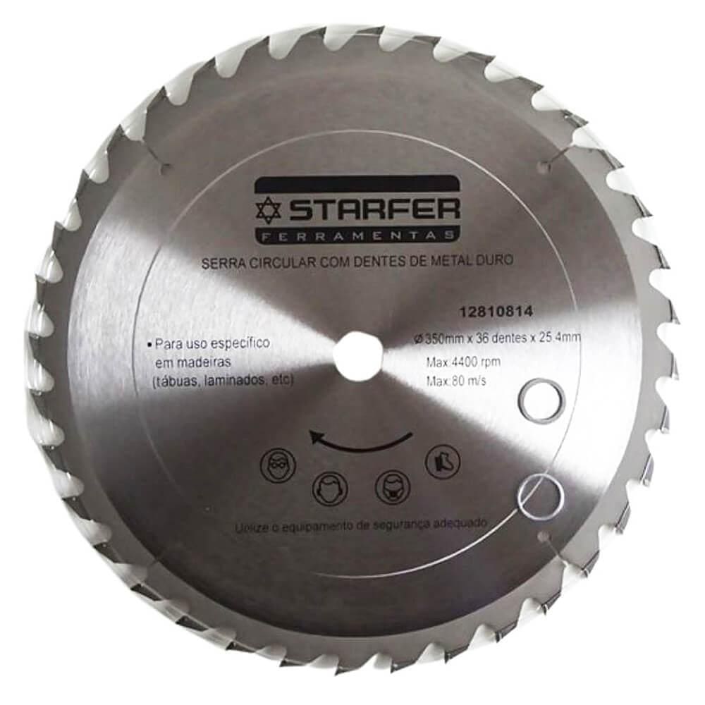 Disco Serra Circular Widea Madeira Starfer 350Mm X 36 Dentes