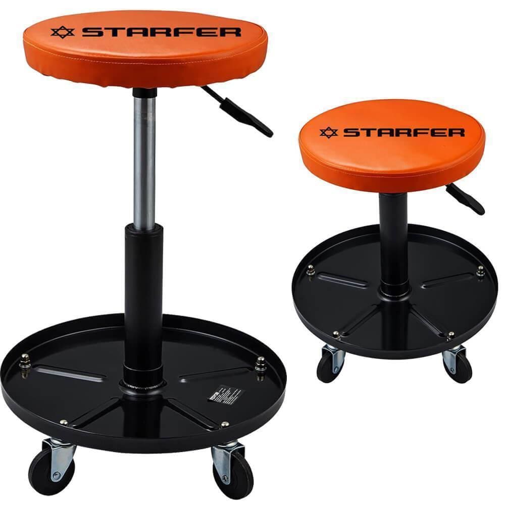 Banqueta Para Mecânico Oficina Assento Giratório - Starfer