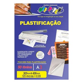 Pouches Para Plastificação A3 50 Lâminas 303Mmx426Mm