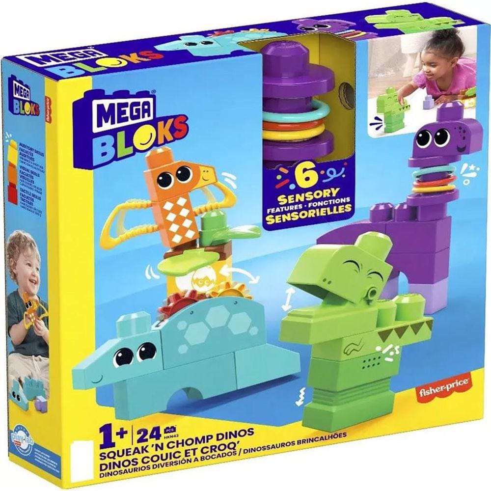Dinossauros Brincalhões Blocos Mega Blocks - Mattel HKN43