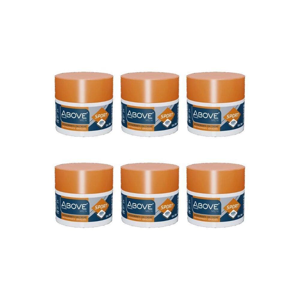 Desodorante Creme Above Sport 50G-Kit C/6Un