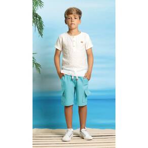 Conjunto menino modinha camiseta e bermuda Lessa