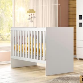Berço com Suporte Mosquiteiro 100% MDF Life Branco