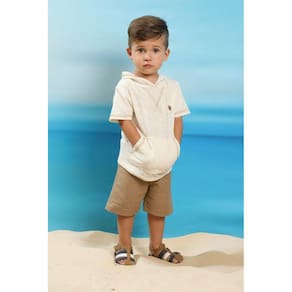 Conjunto menino modinha camiseta e bermuda