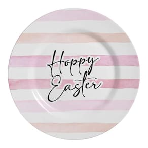 Conjunto Com 6 Pratos Raso Happy Easter B Pascoa 29Cm