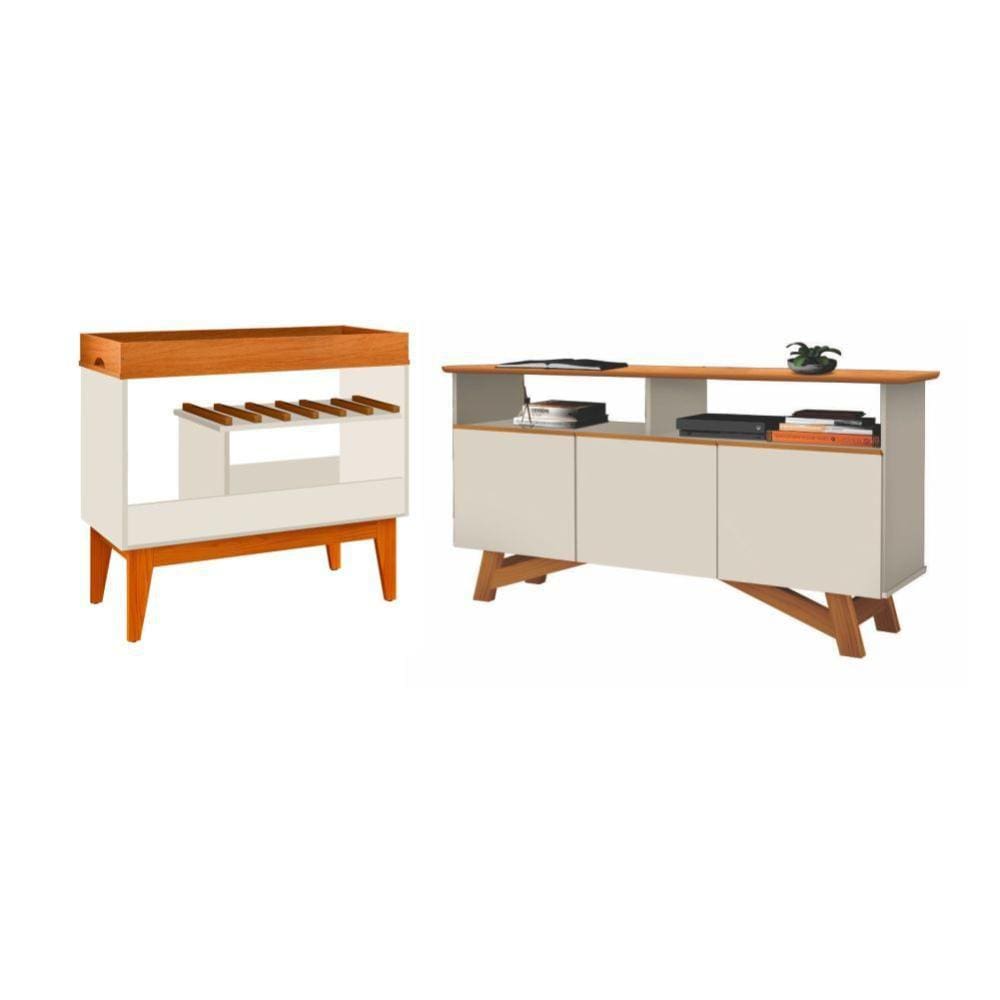 Conjunto Rack e Adega Vilarreal