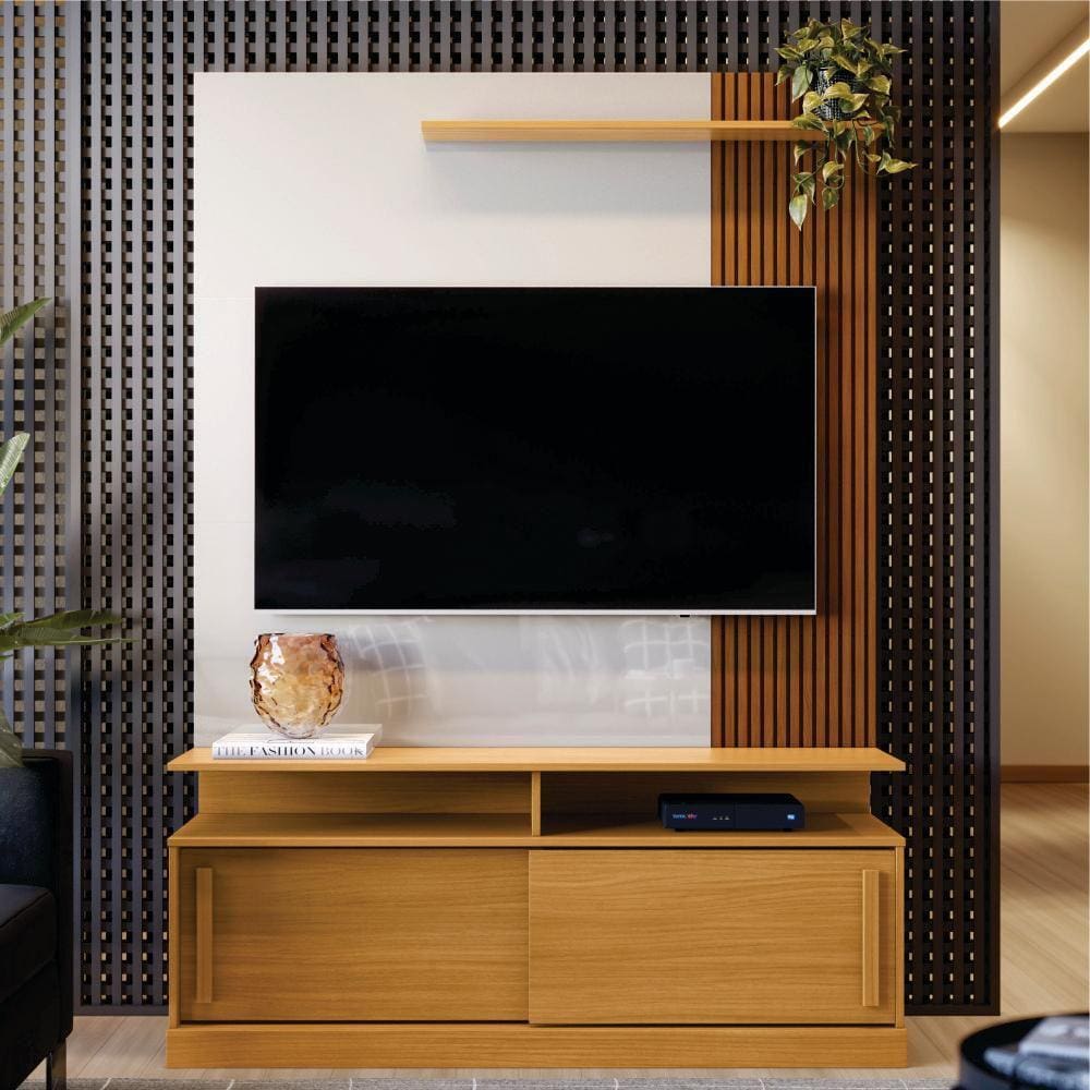 Estante para Tv com Portas Riviera Ripado