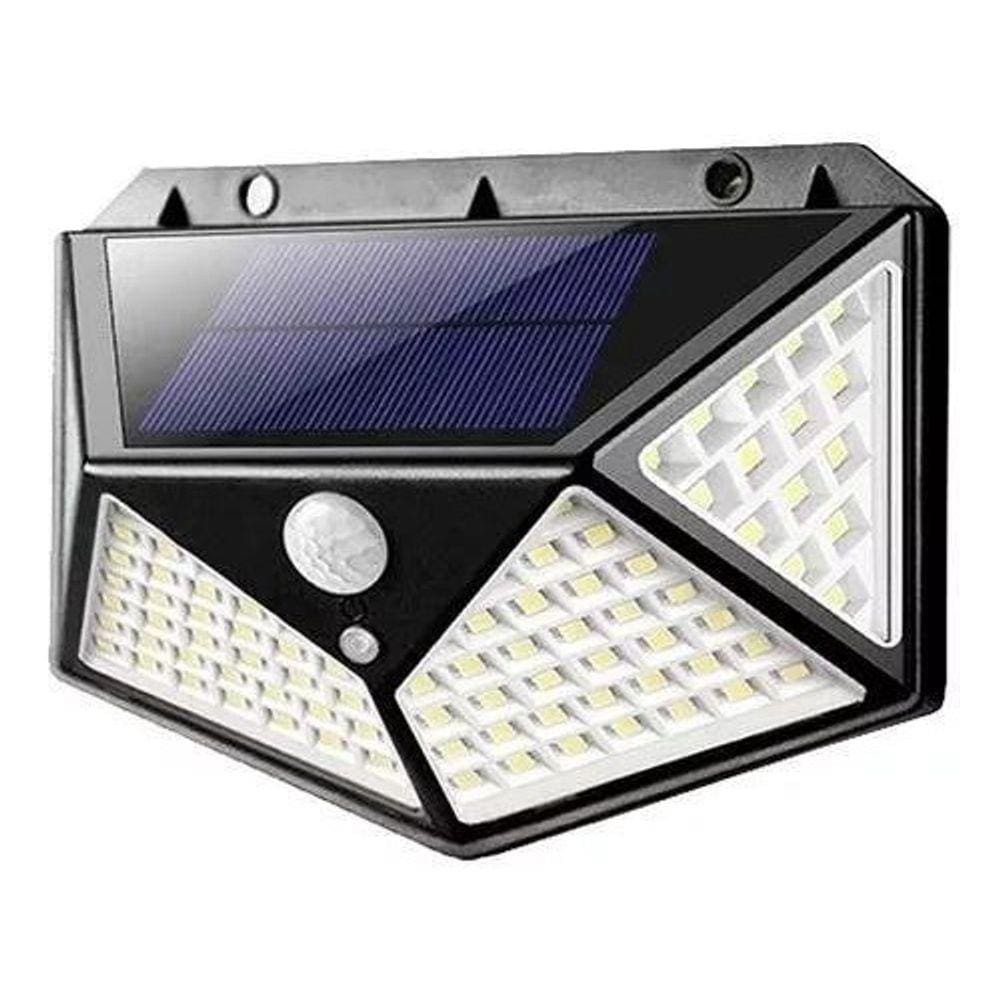 Luminária Solar Parede 100led Sensor Presença