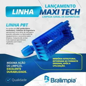 Suporte Lt Escova Maxi Tech Azul Bralimpia Limpa Tudo