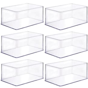 Organizador de plástico acrílico 21,9 x 14,6 x 10,6 cm H2 6 unidades Plasutil ref.15483