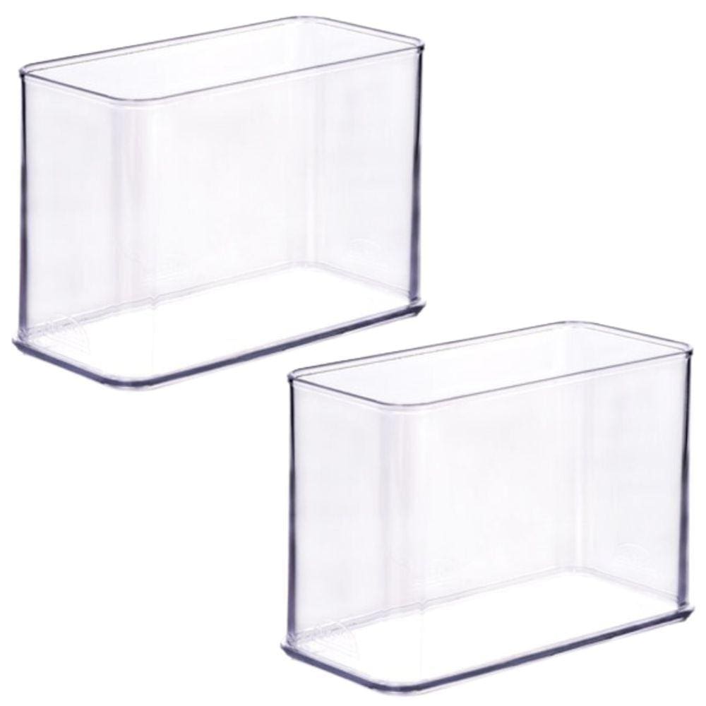 Organizador de plástico acrílico 14,6 x 7,3 x 10,6 cm H2 2 unidades Plasutil ref.15468