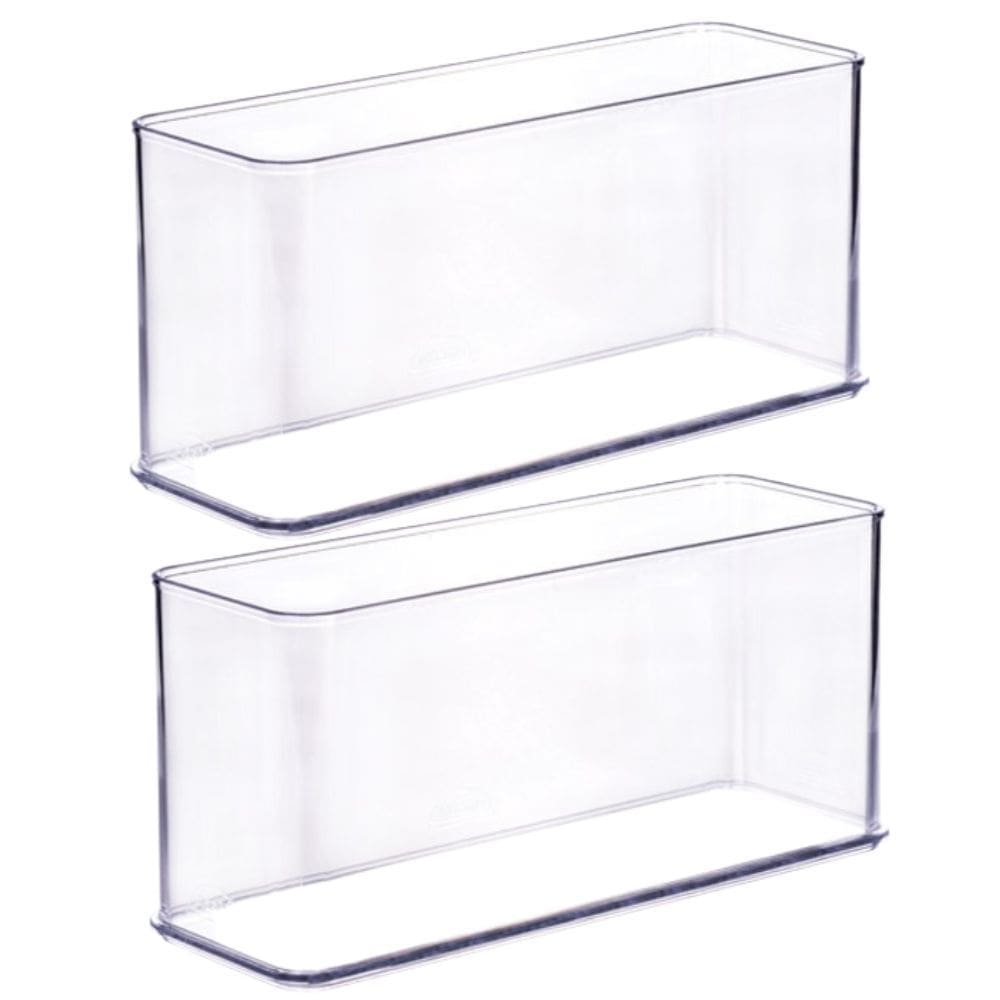 Organizador de plástico acrílico 21,9  x 7,3 x 10,6 cm H2 2 unidades Plasutil ref.15473