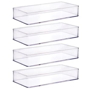 Organizador de plástico acrílico 29,2 x 14,6 x 5,45 cm H1 4 unidades Plasutil ref.15453