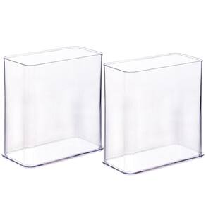 Organizador de plástico acrílico 14,6 x 7,3 x 15,75 cm H3 2 unidades Plasutil ref.15513