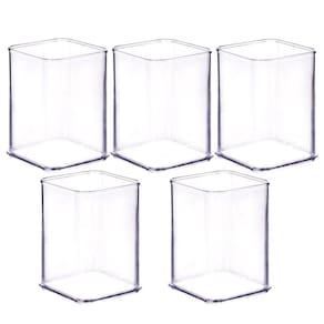 Organizador de plástico acrílico 7,3 x 7,3 x 10,6 cm H2 5 unidades Plasutil ref.15463
