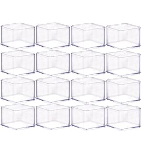 Organizador de plástico acrílico 7,3 x 7,3 x 5,45 cm H1 16 unidades Plasutil ref.15433