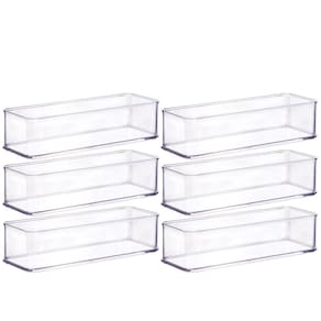 Organizador de plástico acrílico 21,9 x 7,3 x 5,45 cm H1 6 unidades Plasutil ref.15447