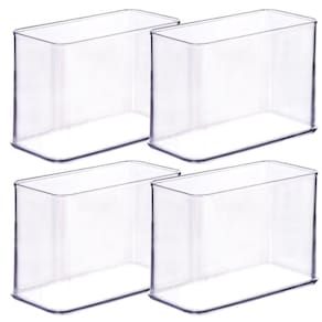 Organizador de plástico acrílico 14,6 x 7,3 x 10,6 cm H2 4 unidades Plasutil ref.15468