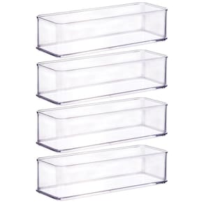 Organizador de plástico acrílico 21,9 x 7,3 x 5,45 cm H1 4 unidades Plasutil ref.15447