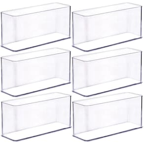 Organizador de plástico acrílico 21,9 x 7,3 x 10,6 cm H2 6 unidades Plasutil ref.15473