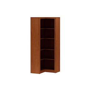Guarda Roupa Closet de Quarto Canto Oblíquo ME4132 c/ 4 Prateleiras Aberto s/ Portas Amêndoa - Tecno Mobili