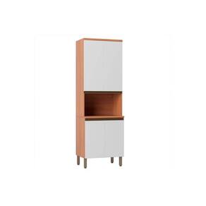 Paneleiro de Cozinha Macadâmia 70cm 4 Portas Freijo/Branco - Telasul