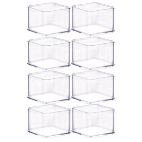 Organizador de plástico acrílico 7,3 x 7,3 x 5,45 cm H1 8 unidades Plasutil ref.15433
