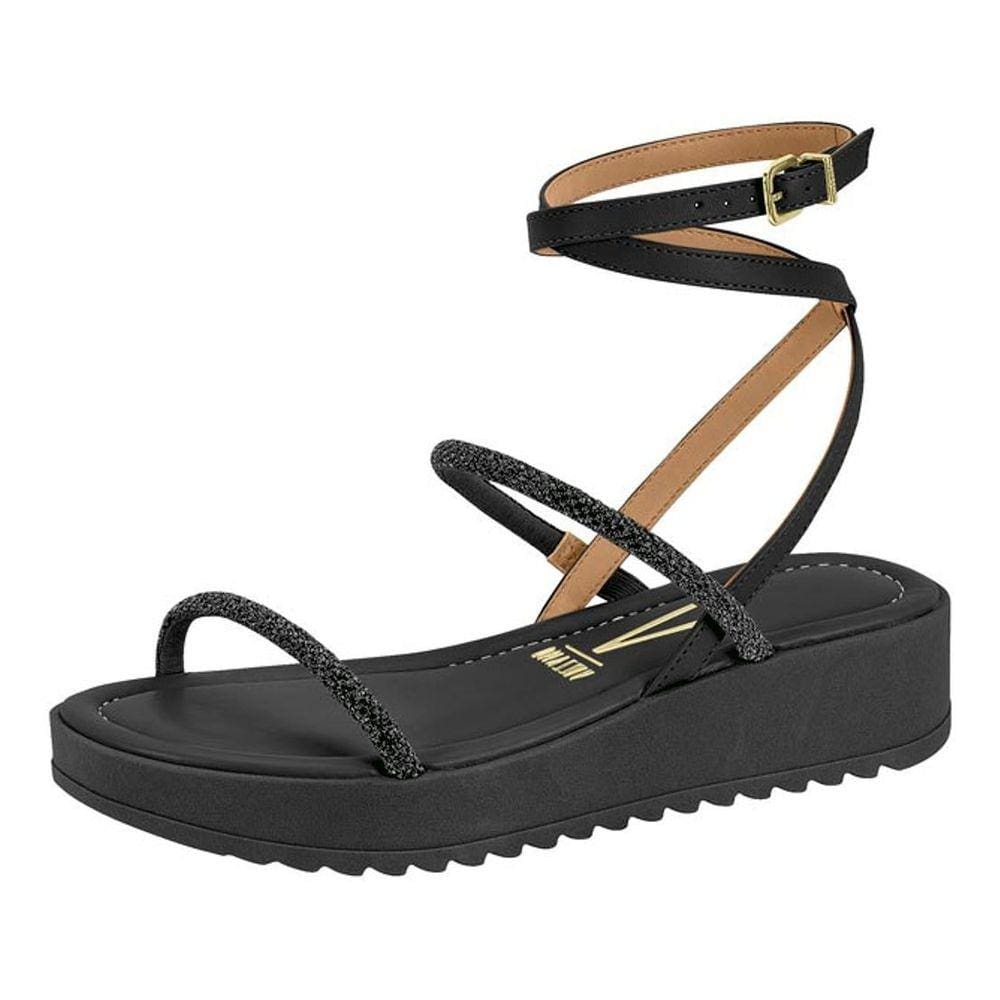 Sandalia Feminina Casual Strass Flatform Vizzano 6492.305