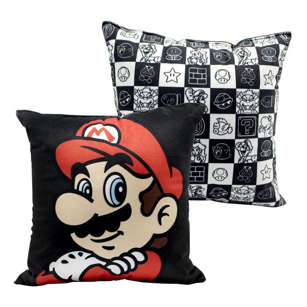 Almofada Super Mario Aveludada 25x25 CM Oficial Nintendo