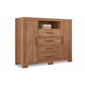 Cômoda Casal Master c/ 2 Portas 1 Nicho e 4 Gavetas Atacama - Santos Andirá