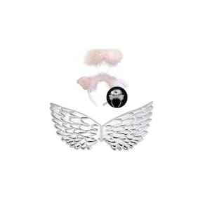 Fantasia Infantil De Anjo Tiara Com Led E Asa Carnaval Festa