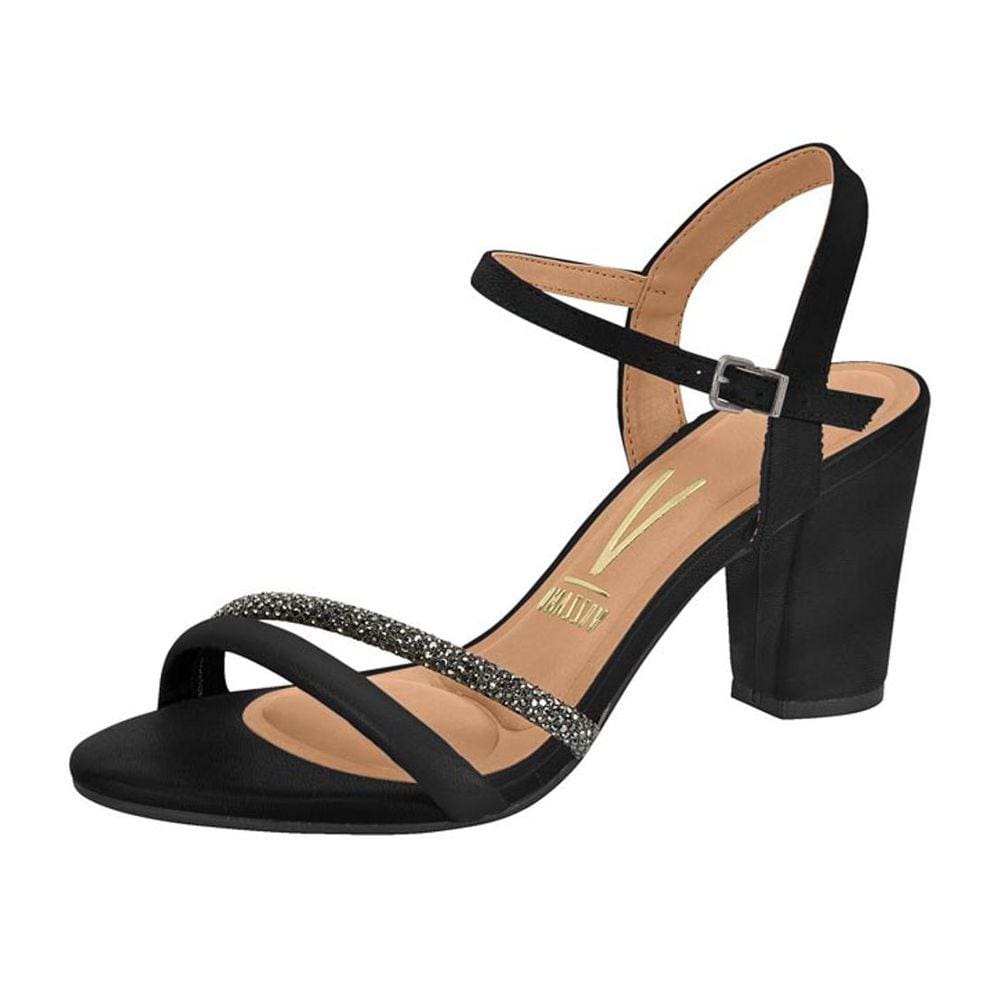 Sandalia Feminina Salto Medio Strass Vizzano 6262.1009