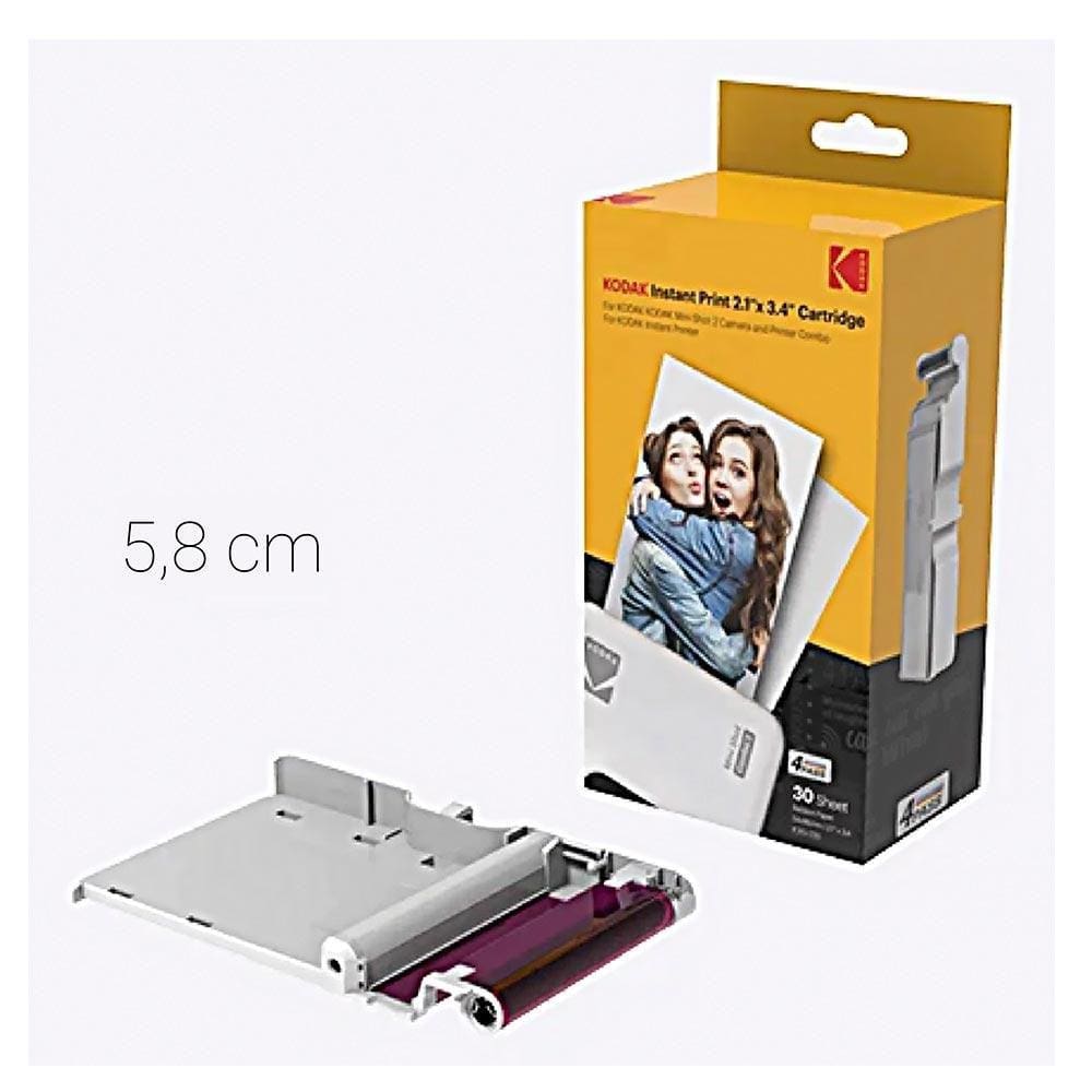 Cartucho para Câmera Instantânea e Photo Printers Kodak Mini Shot 2 Retro Mini 2 Retro para 30 Fotos
