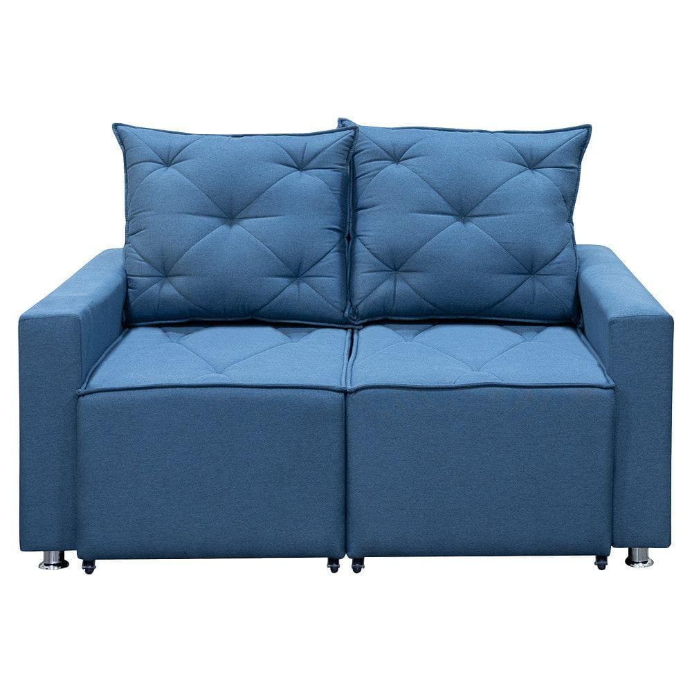 Sofá Retrátil e Reclinável 2 lugares Bariloche 1.80cm C/ Molas Linho Star Confort