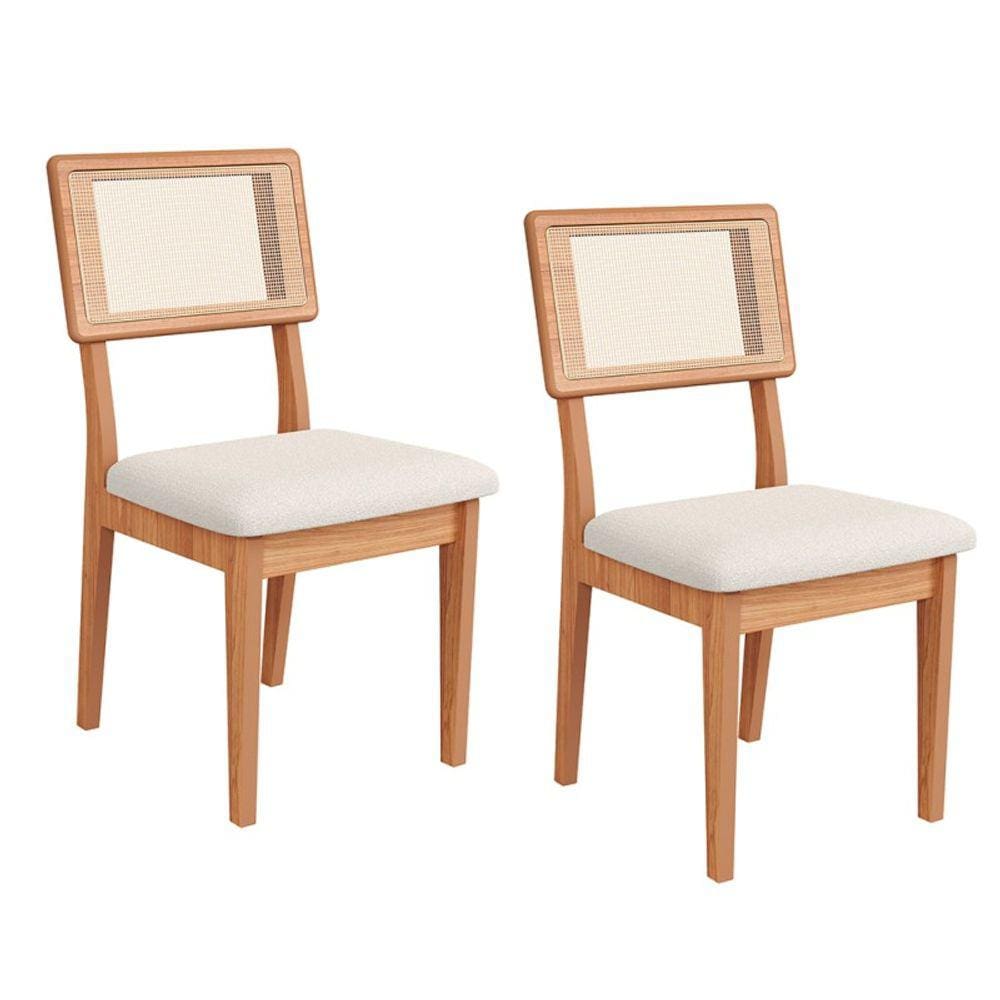 Kit 2 Cadeiras 100% MDF Freijó/Cesare Claro J23 - Dalla Costa