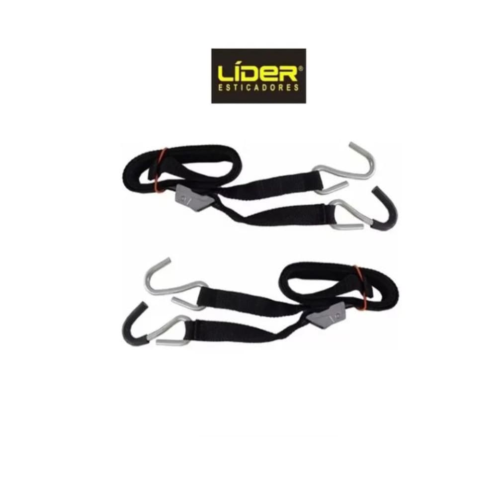 Cinta Esticador Amarração Transporte Motos Kit Presilha Par