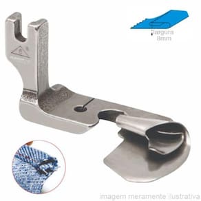 Calcador Para Costura Reta Industrial Com Aparelho De Bainha, Barra - 8Mm